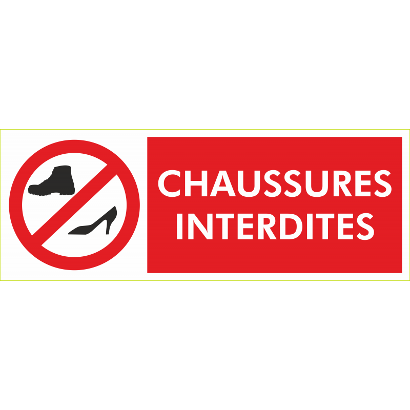 Chaussures interdites
