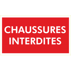 Chaussures interdites