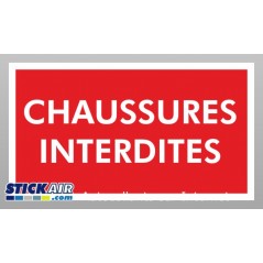 Chaussures interdites