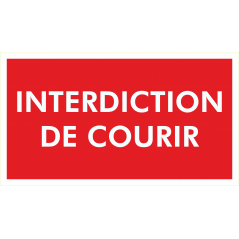 Interdiction de courir