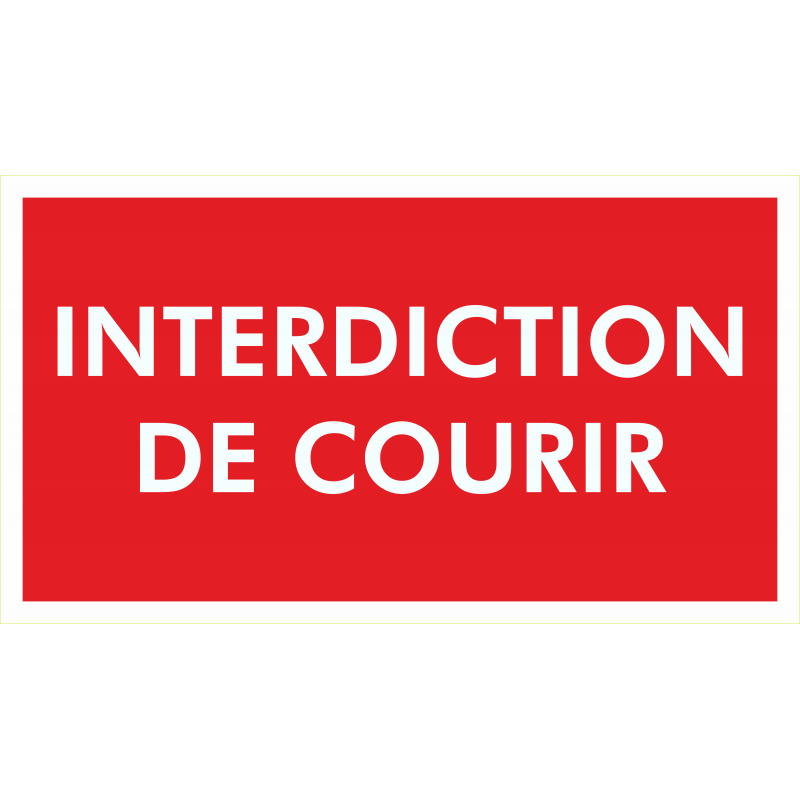 Interdiction de courir