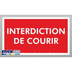 Interdiction de courir