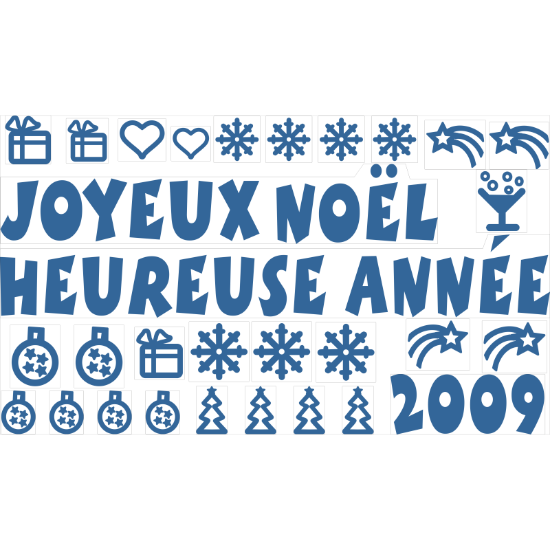 Kit  déco pour vitrines de Noël 8