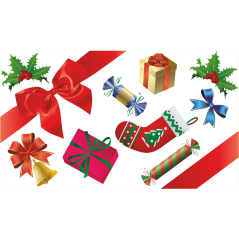 Kit deco pour vitrines de Noël