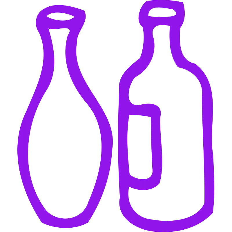 Bouteille et carafe