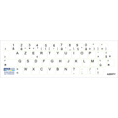 Autocollant  AZERTY - Fond blanc Texte noir