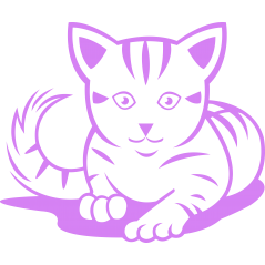 140 - Chat tigré allongé