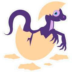 D Dino bébé couleur