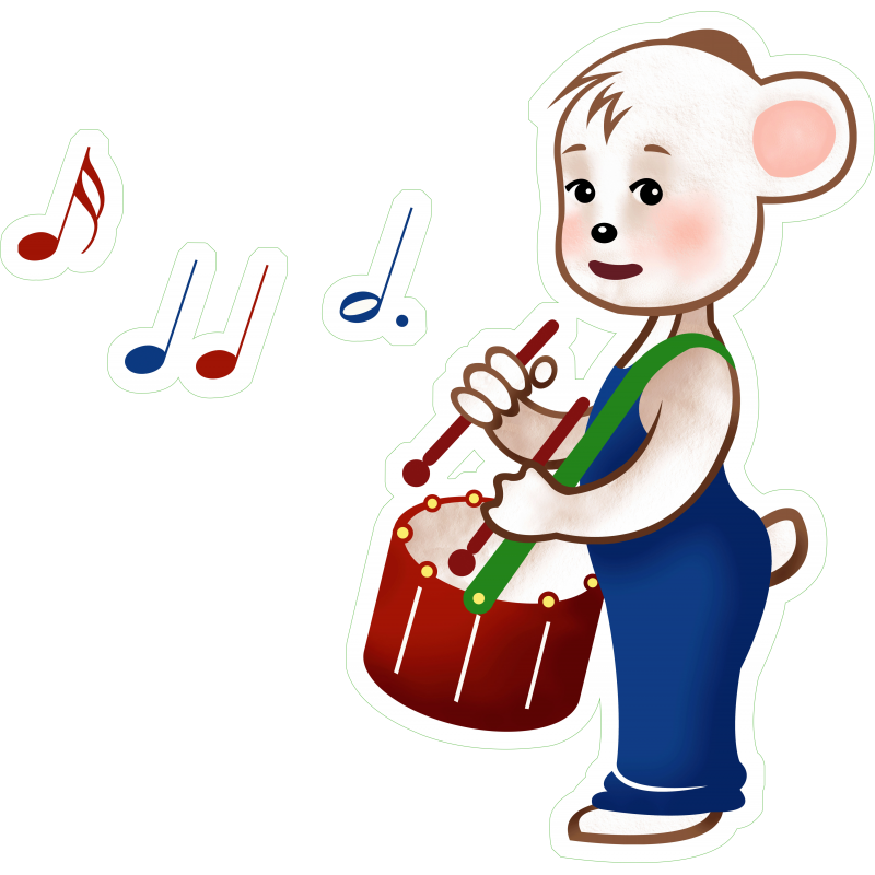 H Nounours tambour