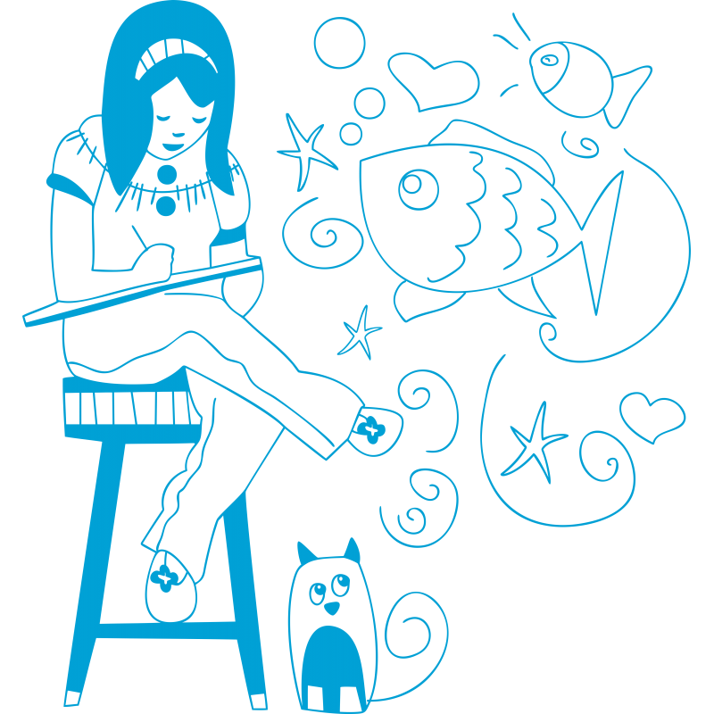 Fille artiste
