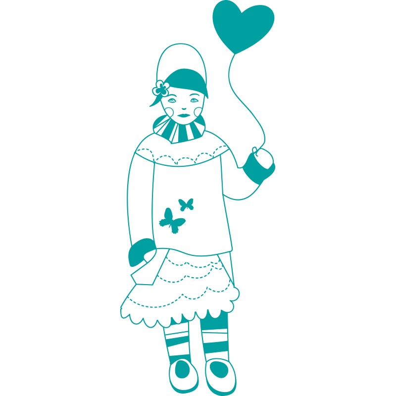 Fille arlequin