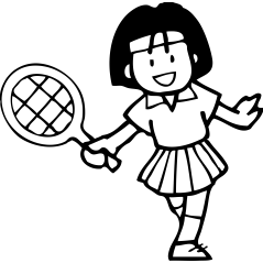 Fillette tennis