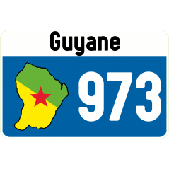 Sticker 973 Guyane