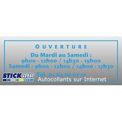 Autocollant  Ouverture...
