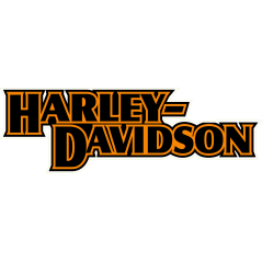 Harley Davidson noir et orange