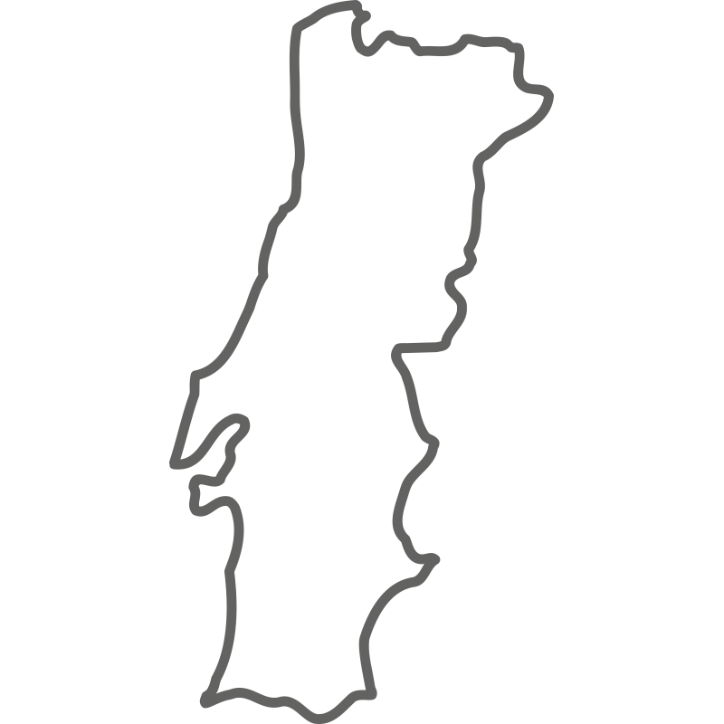 Carte Portugal Contour