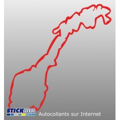Carte Norvege contour