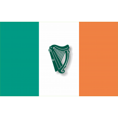 Drapeau Irlande Lyre