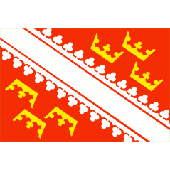 Drapeau du Bas Rhin et Haut Rhin