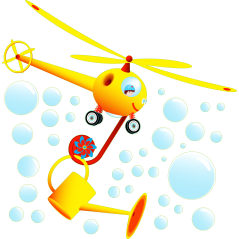 Yellow helicoptere