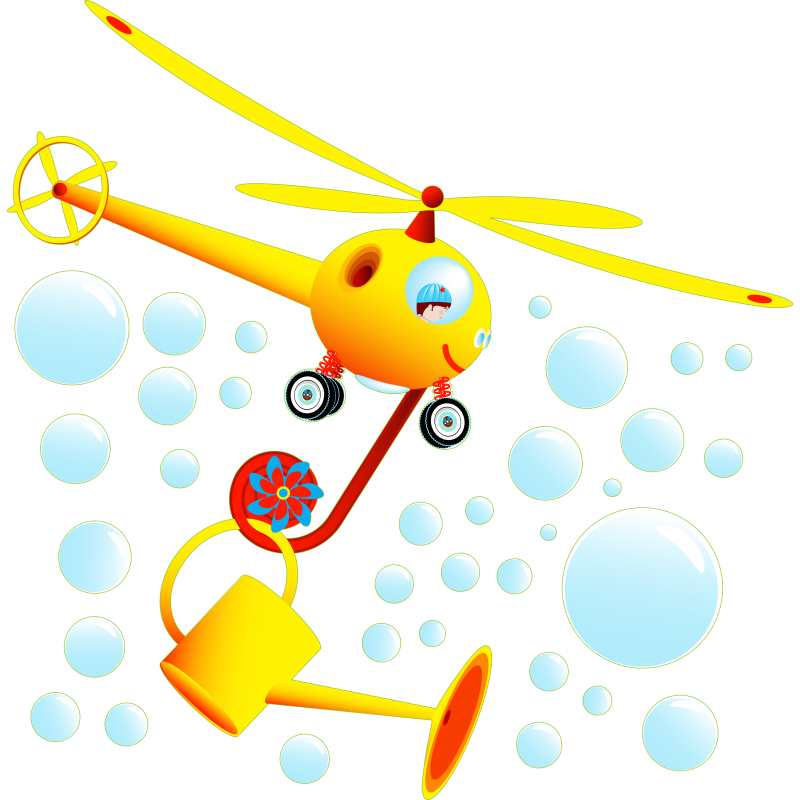 Yellow helicoptere