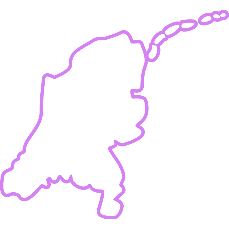 Carte Pays bas contour