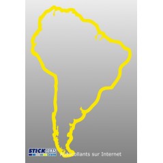 Carte Amerique du sud contour