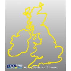 Royaume Uni et republique d irlande contour