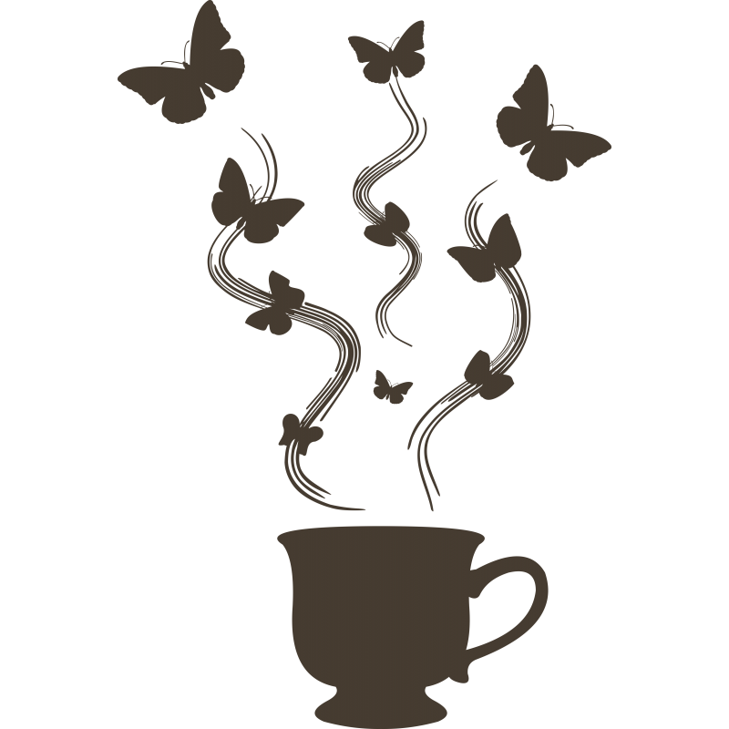 Tasse et papillons