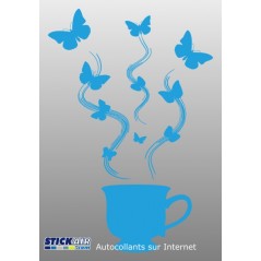 Tasse et papillons