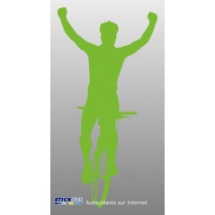 Coureur cycliste arrivee