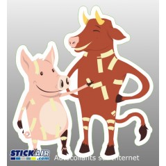 Cochon et boeuf