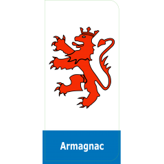 Sticker voiture immatriculation Armagnac