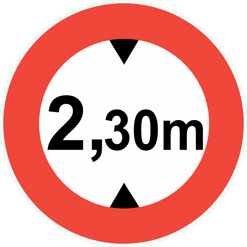 Hauteur limitee 2,30m