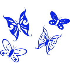 007 - Quatre papillons