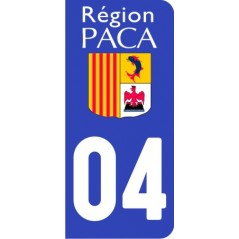 Sticker immatriculation 04 PACA