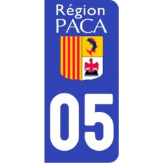 Sticker immatriculation 05 PACA