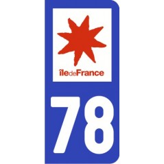 Sticker immatriculation 78 ile de france