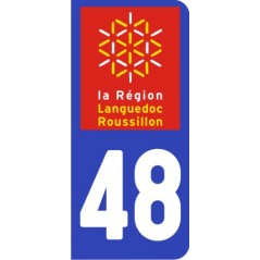 Sticker immatriculation 48 languedoc roussillon