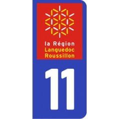 Sticker immatriculation 11 languedoc roussillon